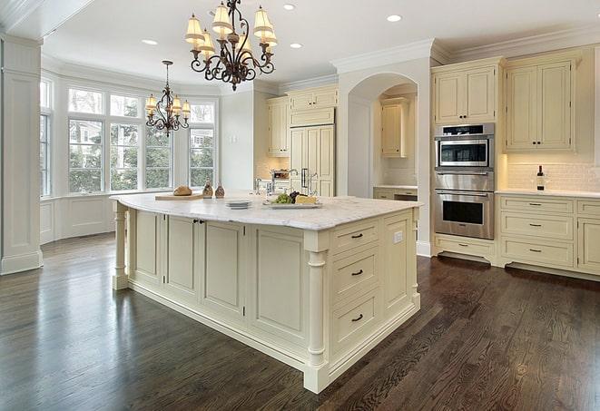 sleek and stylish laminate floors in contemporary apartment in Montrose